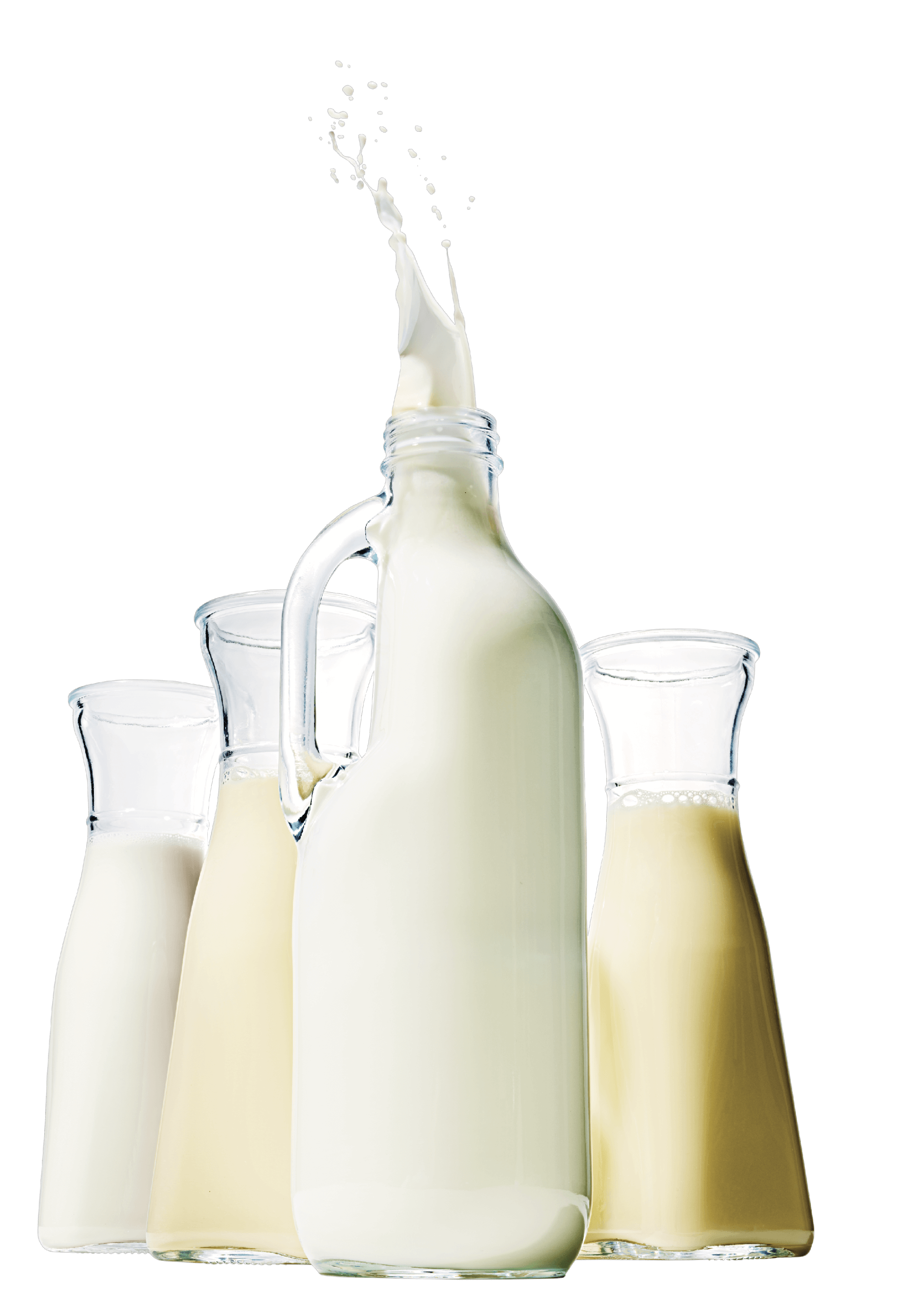 Photo of multiple glasses of different milks