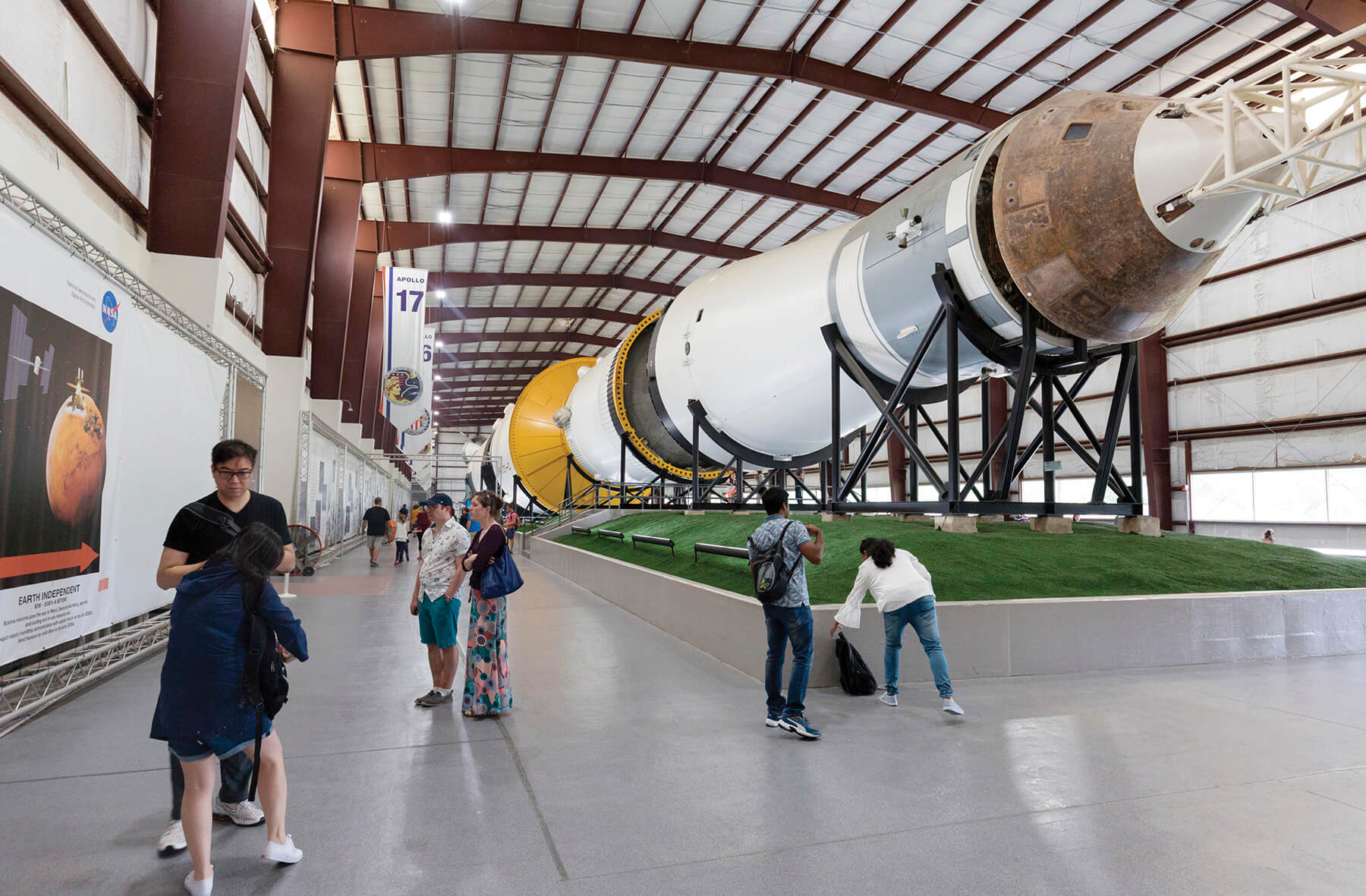 Photo of inside of Houston's Johnson Space center