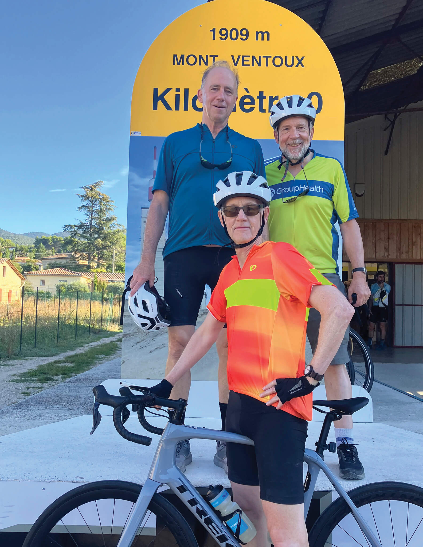 Photo of Chip Brown, Tom Kizzia, and Blaine Harden at the start of the route.