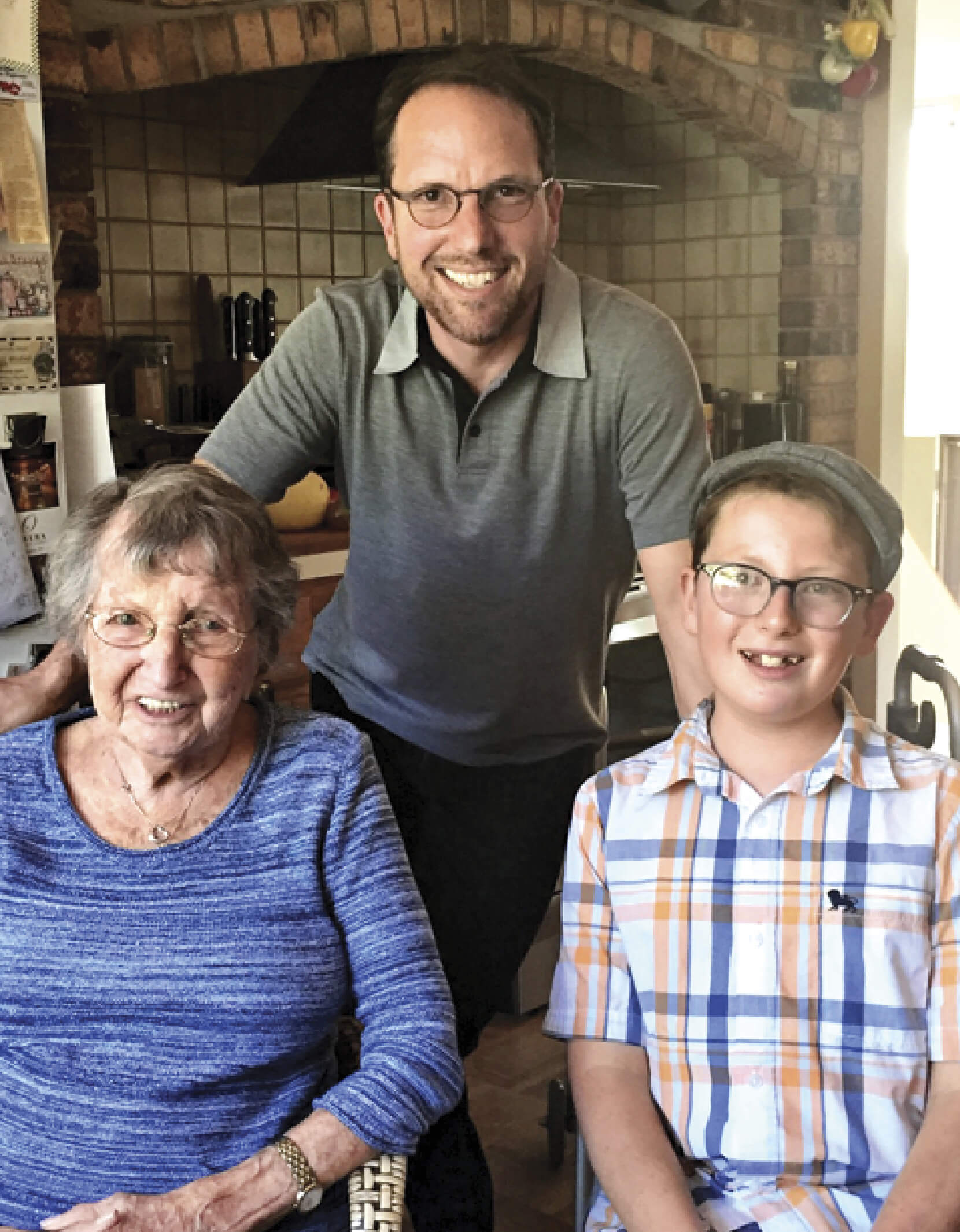 Photo of author with Ruth and his son