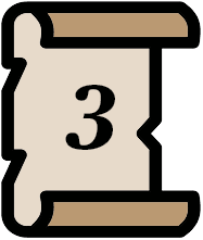 Icon of a scroll that says 3