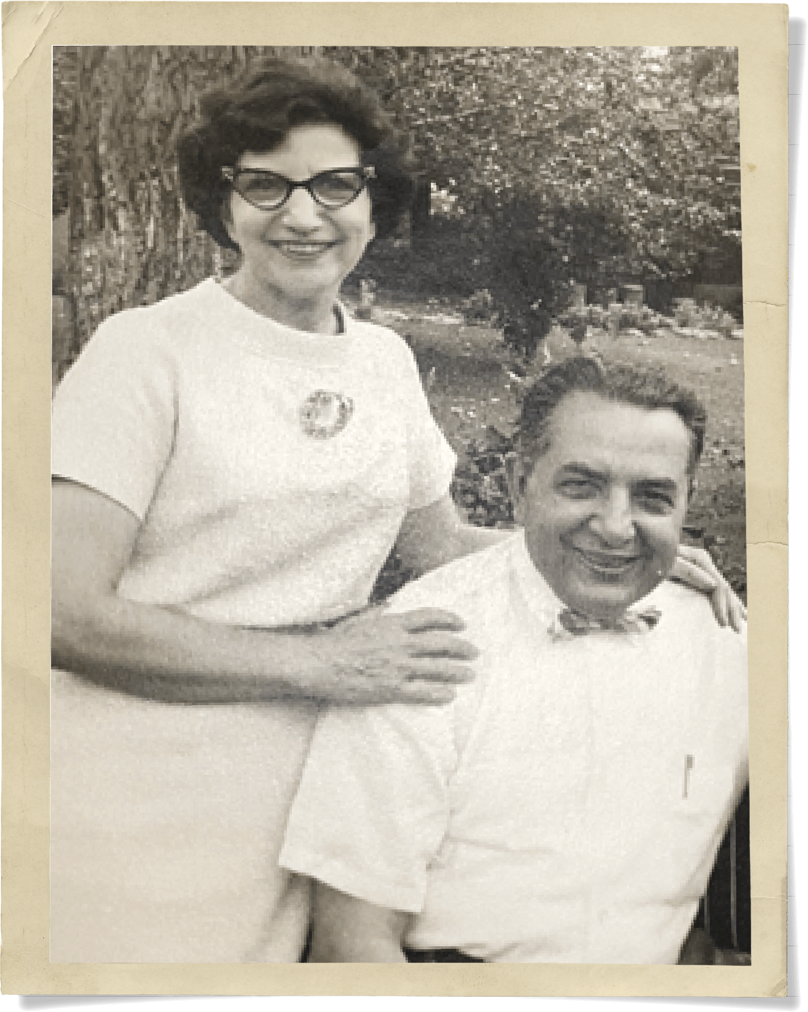Old photo of Ruth with her husband
