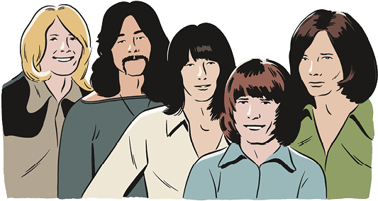 Illustration of Edison Lighthouse members