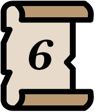 Icon of a scroll that says 6