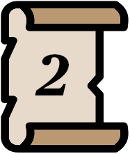 Icon of a scroll that says 2
