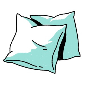 Illustration of two pillows