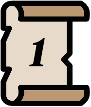 Icon of a scroll that says 1
