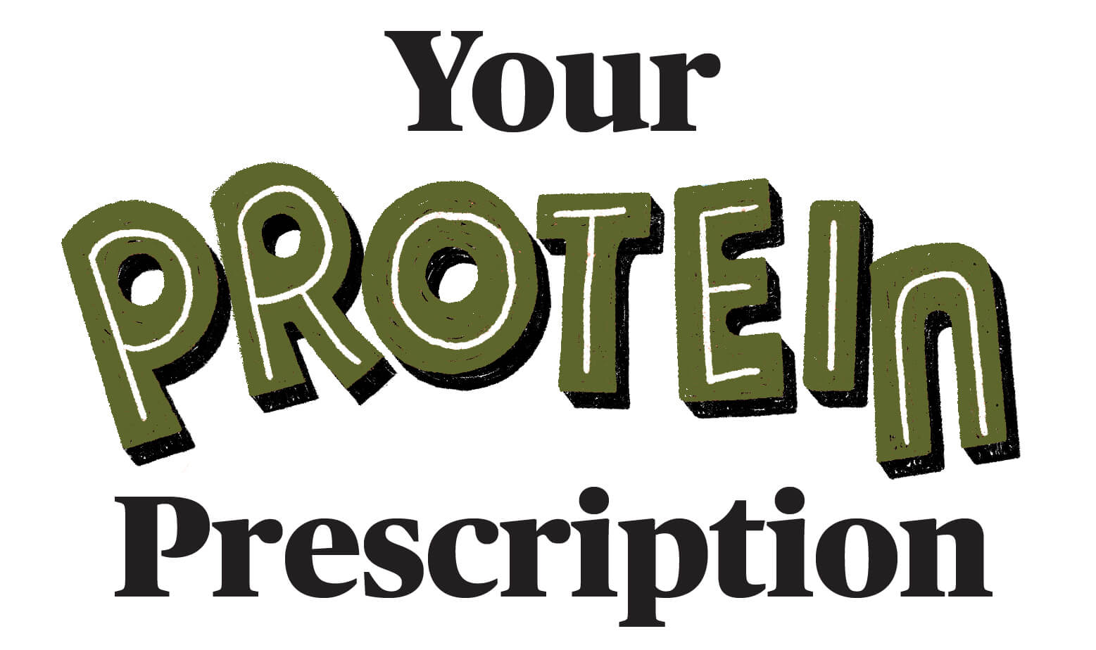 The text Your protein prescription