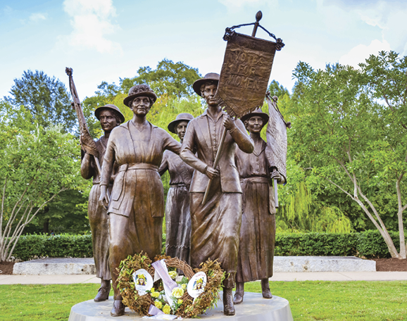 Photograph of the Tennessee Woman Suffrage Monument in Centennial Park 