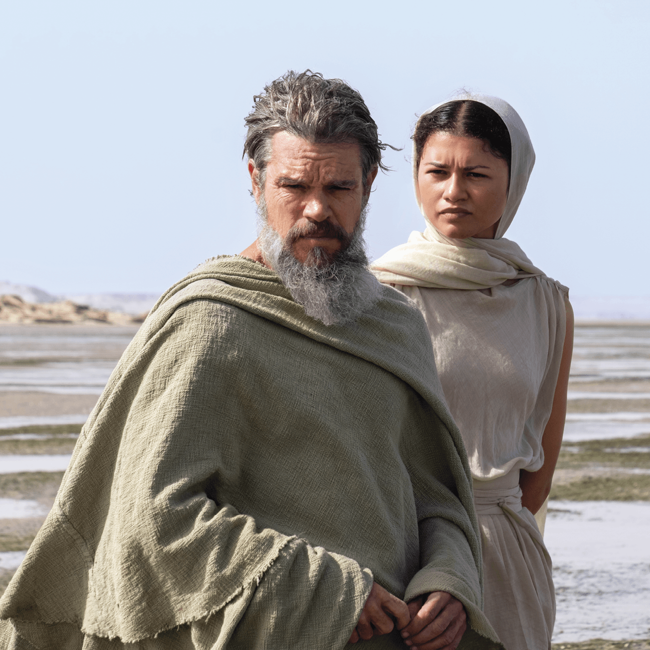 Matt Damon and Zendaya in The Odessey