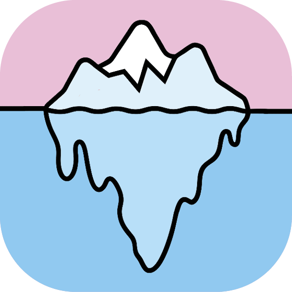 Icon of a iceberg