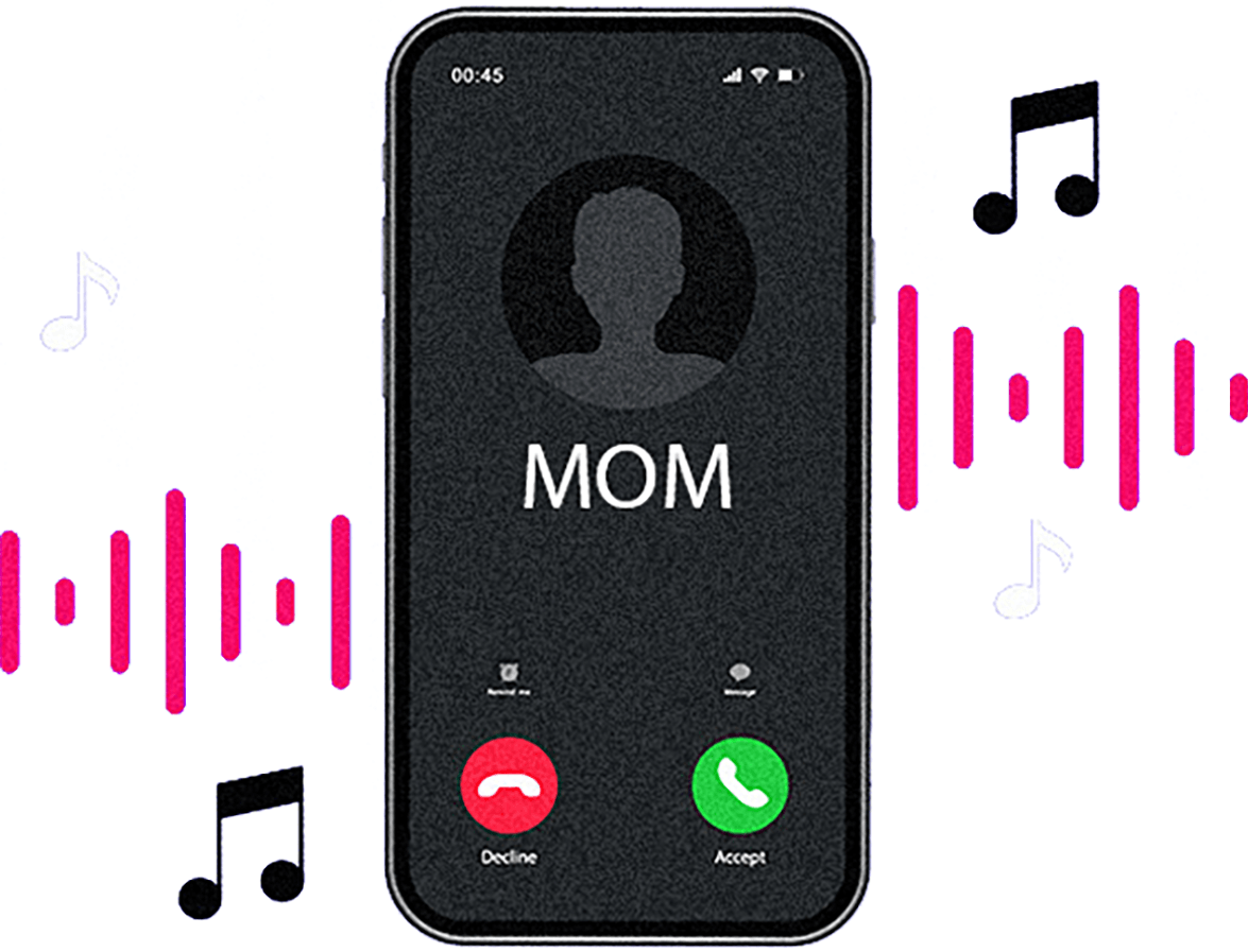 Image of a phone that is ringing 
