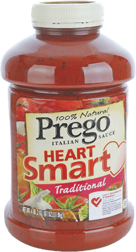 Photo of a jar of Prego pasta sauce