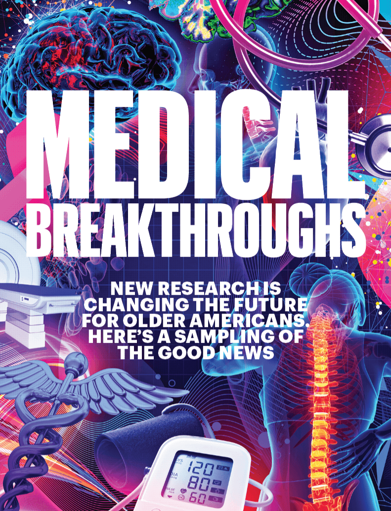 Headline graphic illustration that says MEDICAL BREAKTHROUGHS