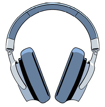 Illustration of a pair of headphones