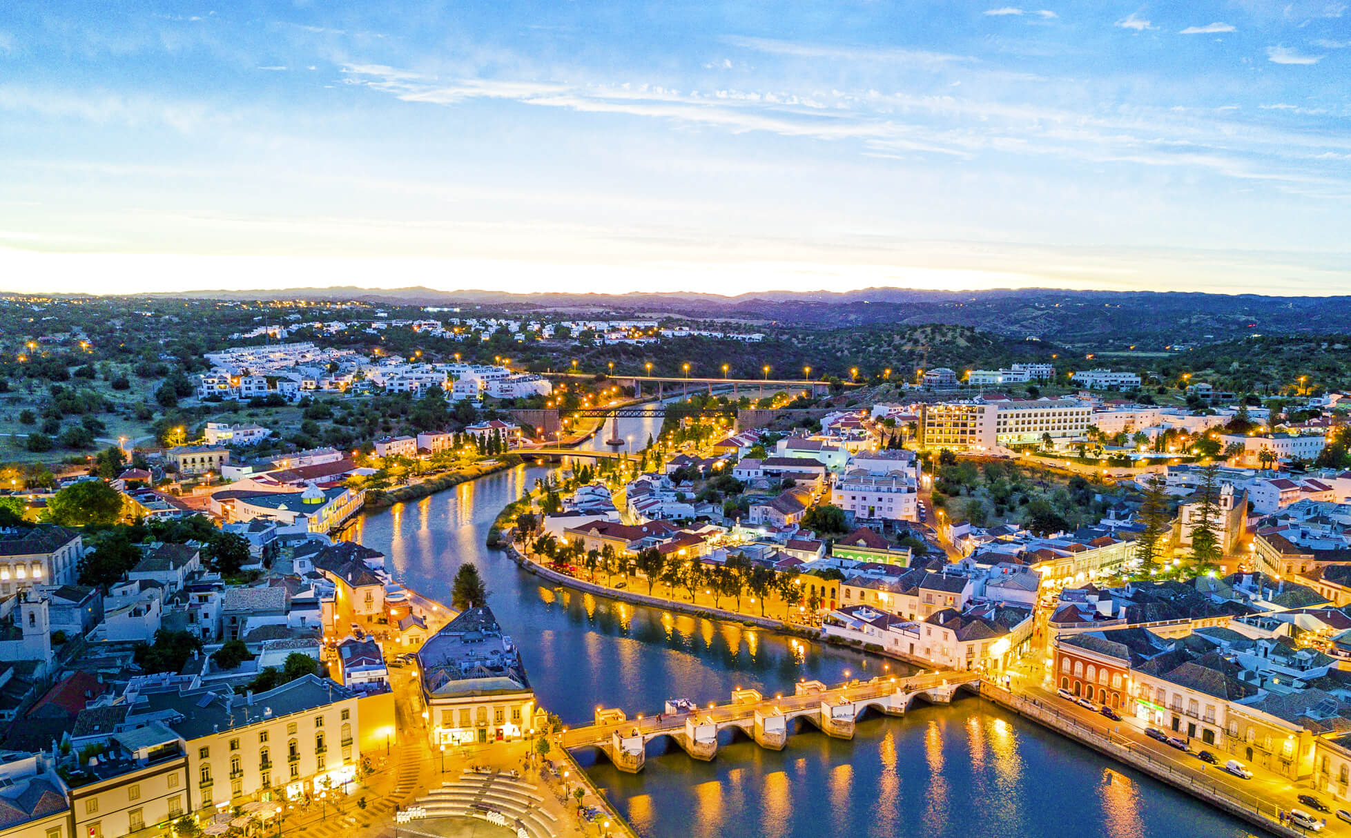 Photo of the Gilão River flowing through Tavira, Portugal