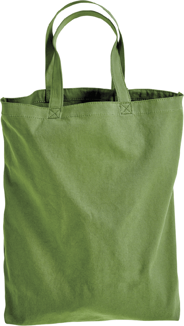 Photo of a green reusable bag