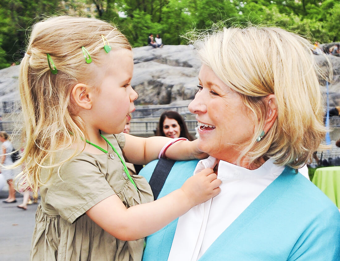 Photo of Martha Stewart with her granddaughter Jude