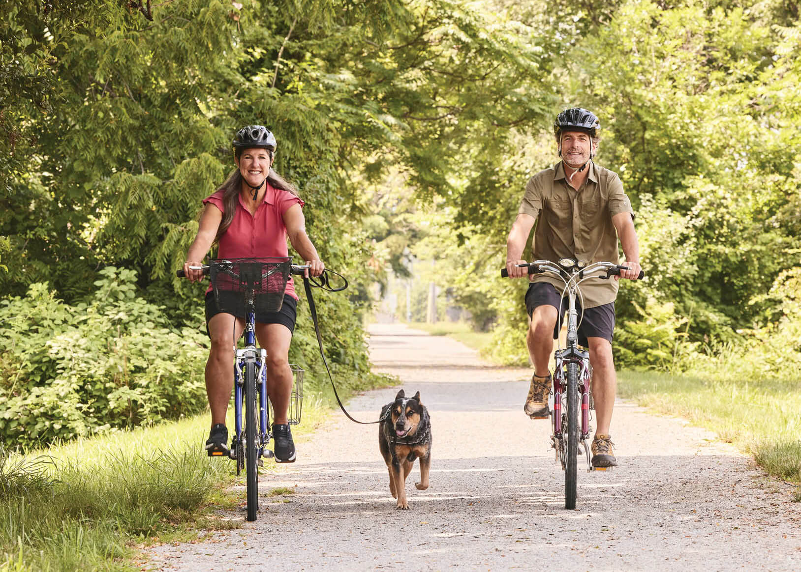 Photo of Lori Miller riding a bicycle