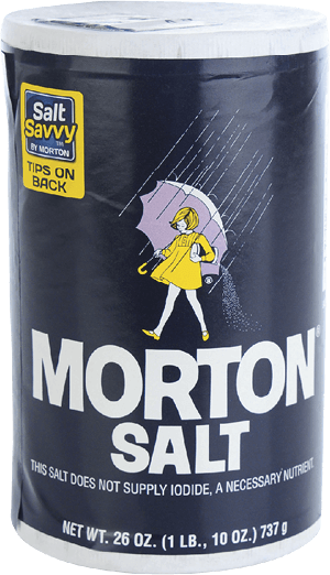 Photo of a carton of Morton Salt