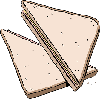 Illustration of a sandwich