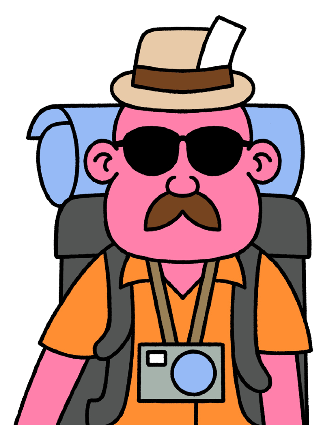 Spot illustration of a traveler