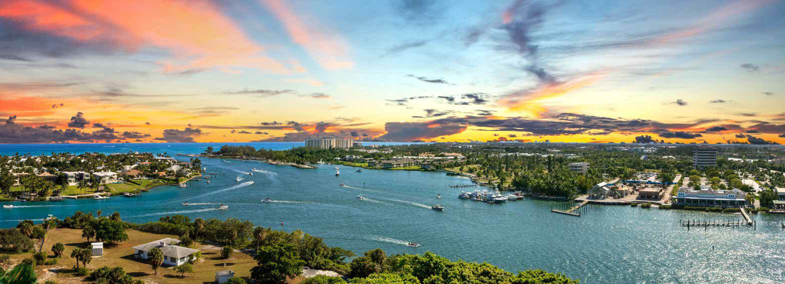 Photo of the view from Jupiter Inlet Lighthouse in Jupiter, Florida