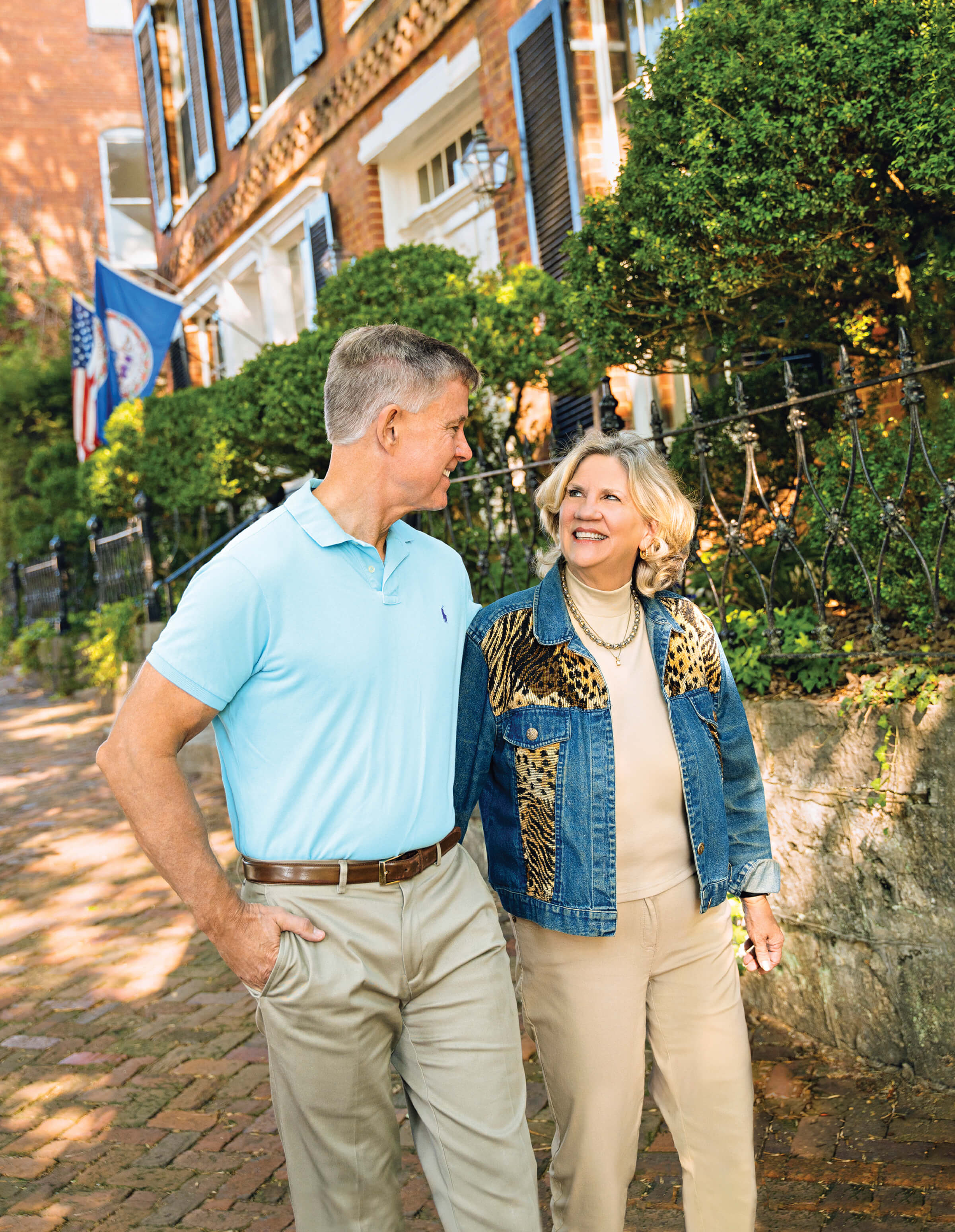 Photo of Dave and Jill Balton in downtown Abingdon, Virginia