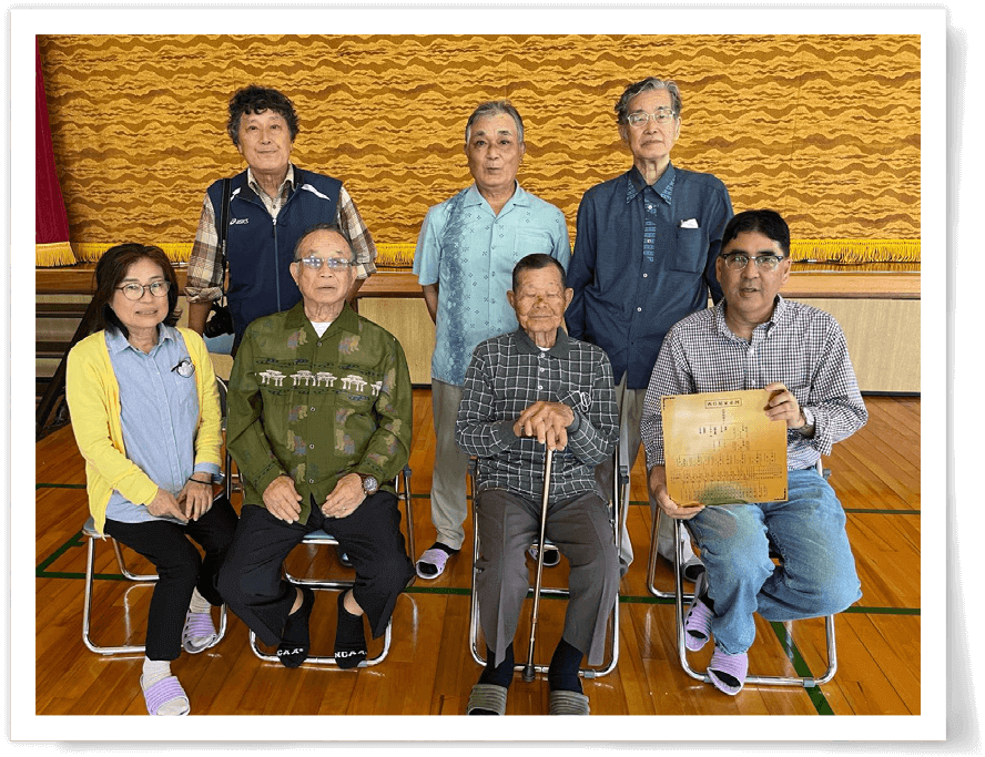 Photo of Arakaki with relatives from his father's side in Japan.