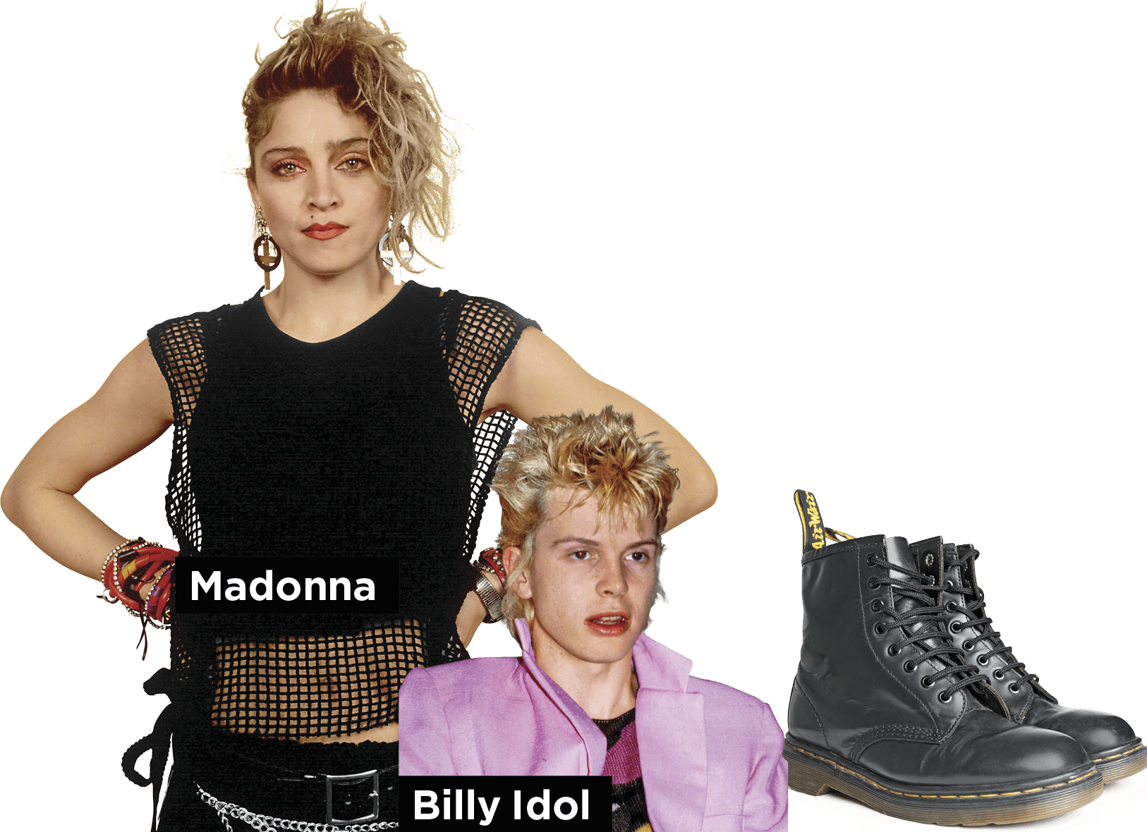 Photo of Madonna, Billy Idol, and Doc Martens