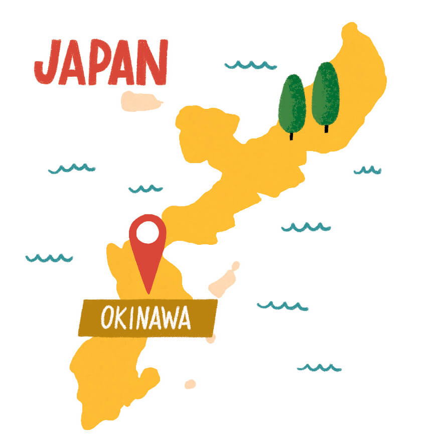 Illustrated map of Japan