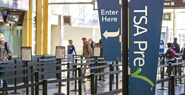 Image of the TSA Precheck queue at the airport
