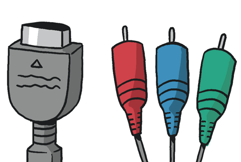 Illustration of Nintendo gamecube component