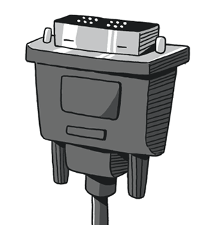 Illustration of a DVi cable