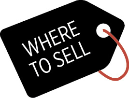 Illustration of a price tag with the text where to sell