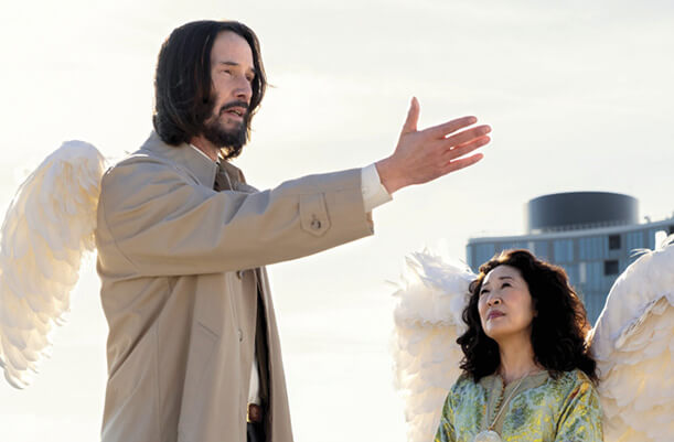 Image of Keanu Reeves and Sandra Oh from Good Fortune