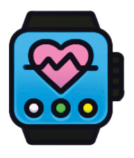 Icon of heart rate watch