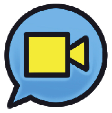 Icon of video call symbol