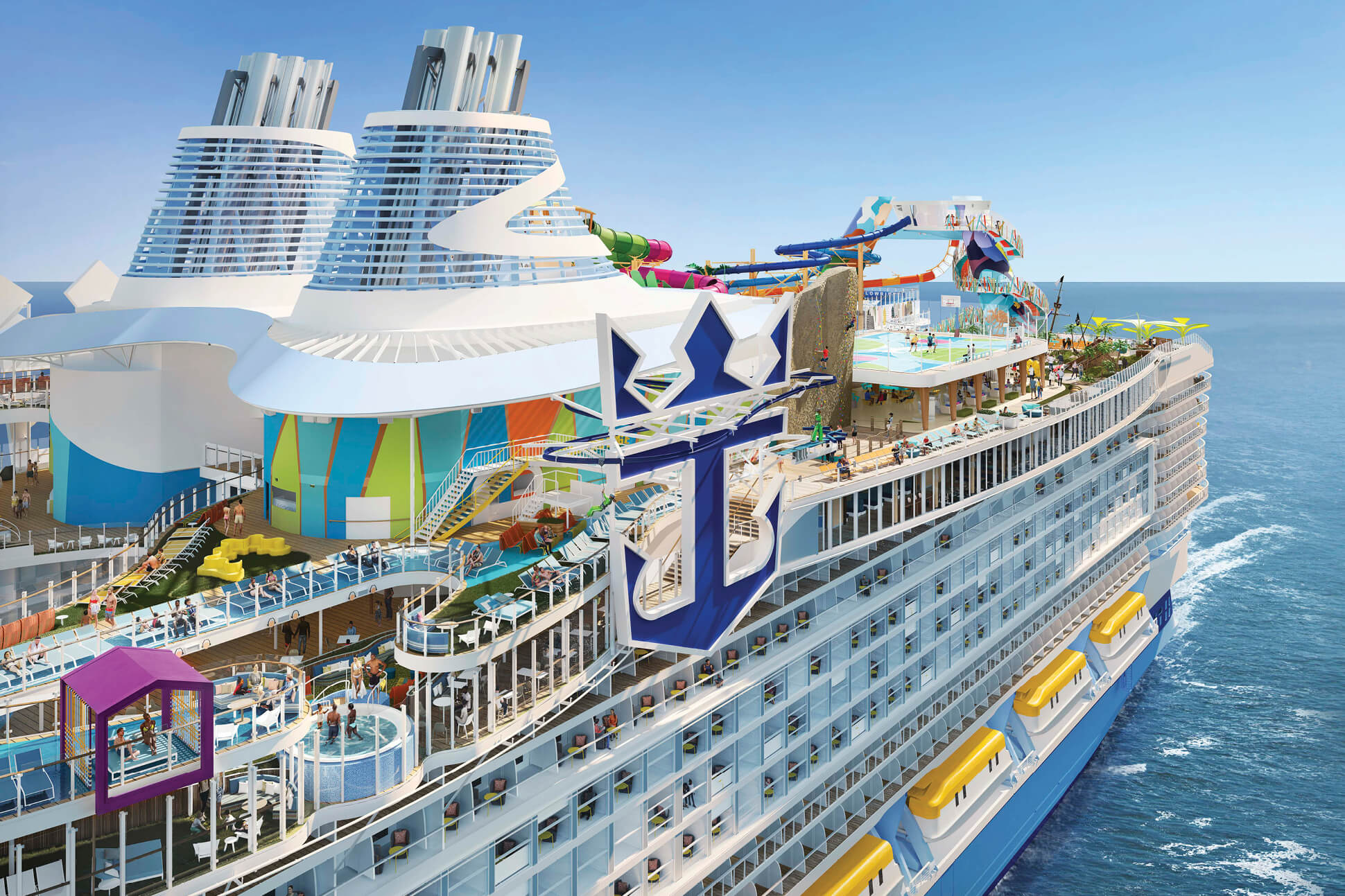 Photo of deck of Royal Caribbean ship, Icon of the Seas