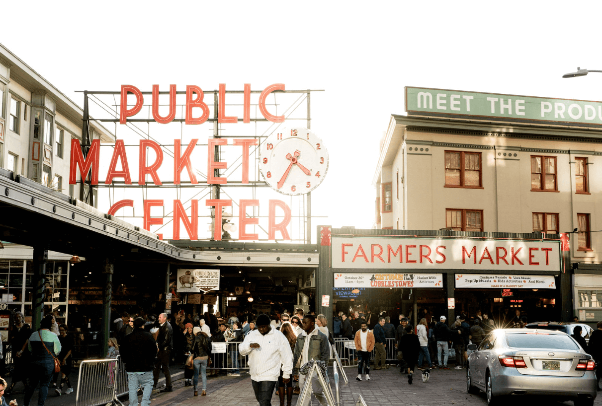 Photo of Pike Place market in Seattle, Washington