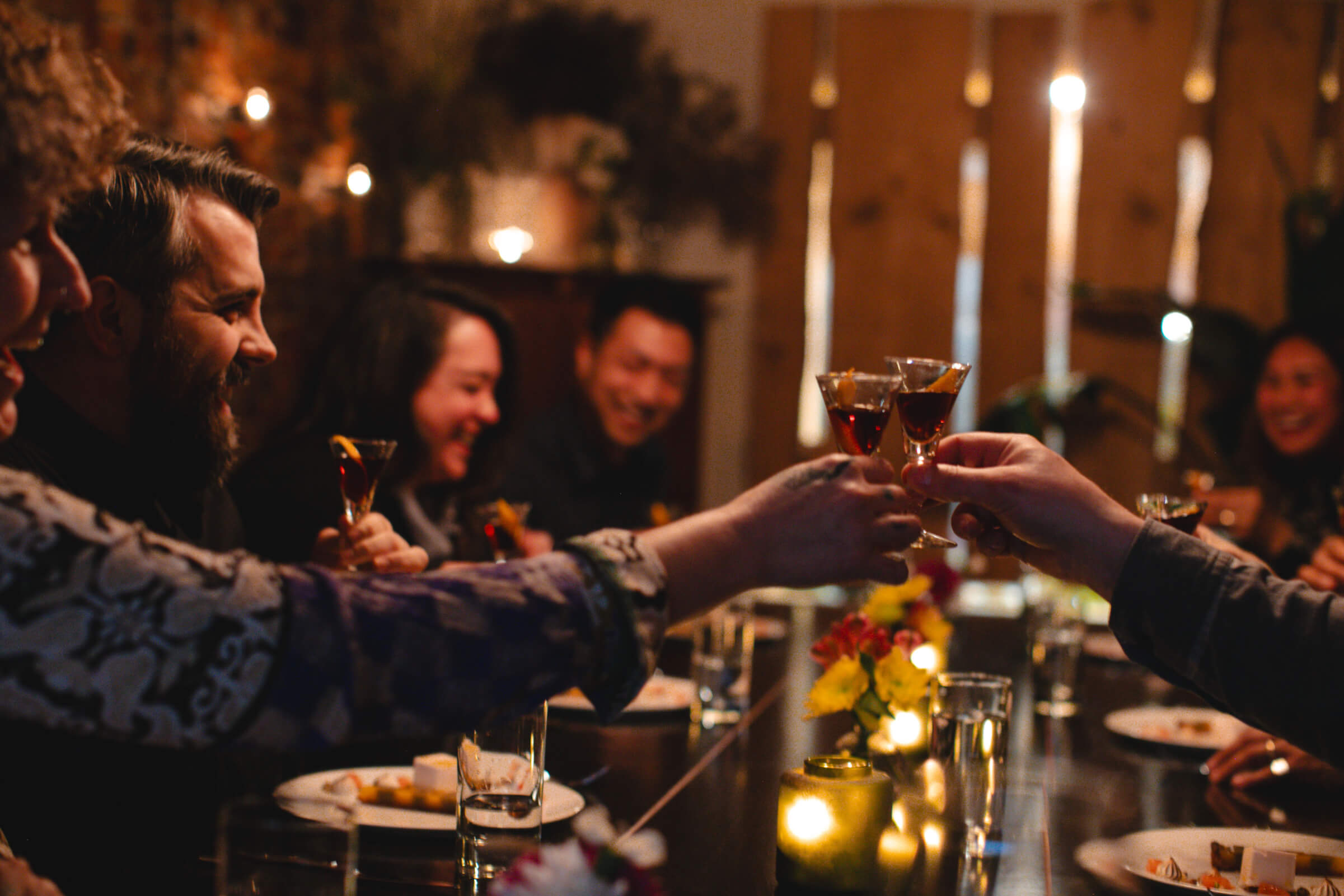 Photo of friends dining at Ambra in Philadelphia