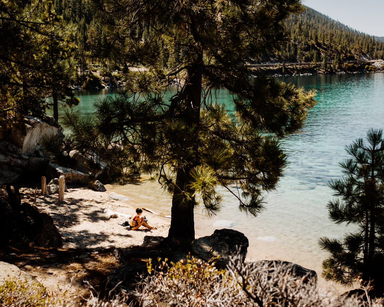 Photo of swimmer at Lake Tahoe