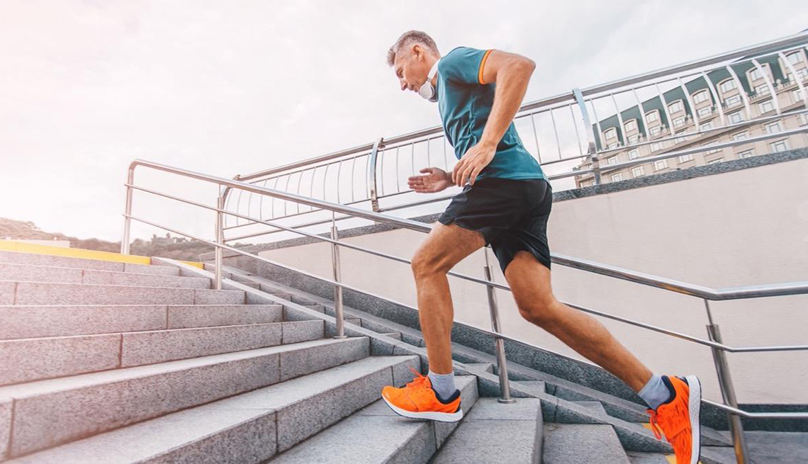 Staying Fit: Jogging Up Steps