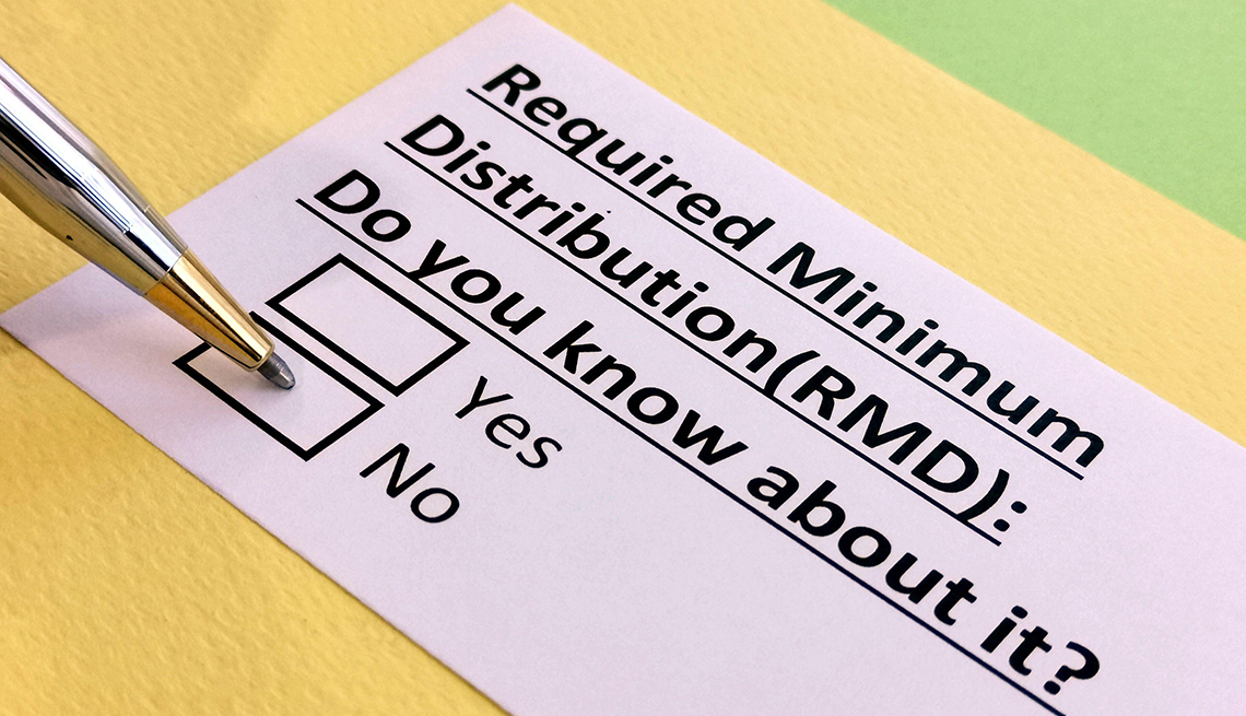 A question on a slip of paper tktled Reuired Minimum Distribution (RMD) asks, "Do you know about it?" 