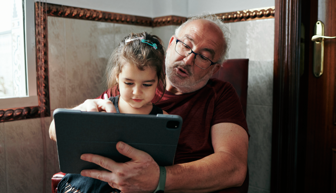 Grandpa on iPad