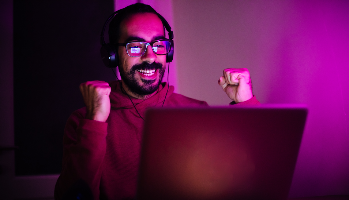 Man Playing Computer Game