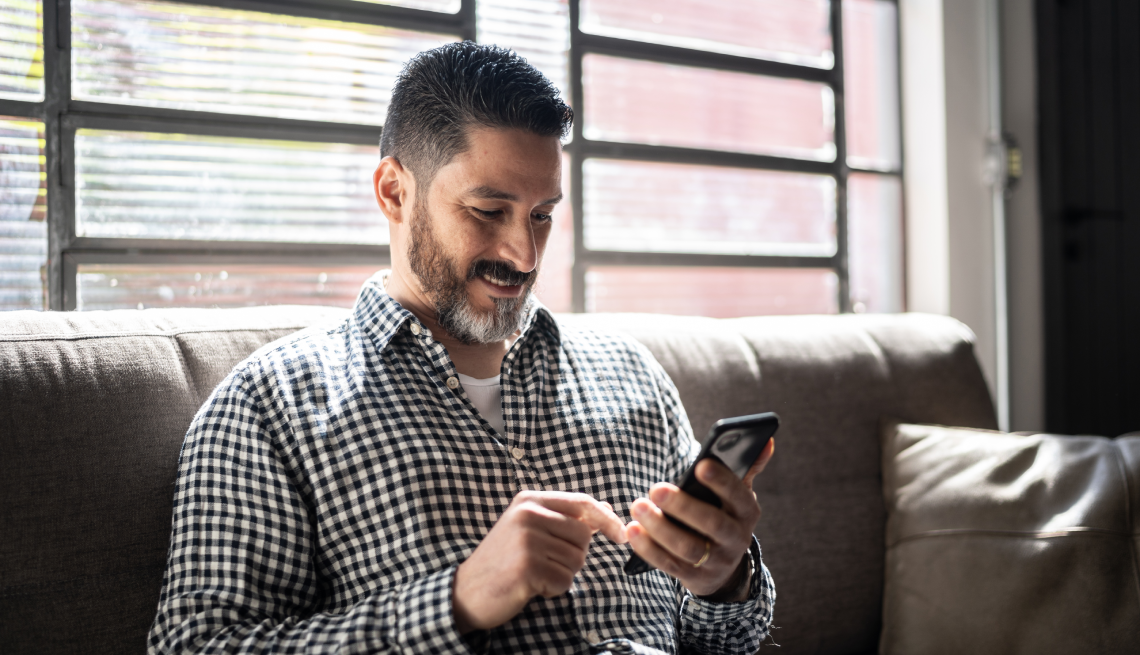 Man Playing Phone Game