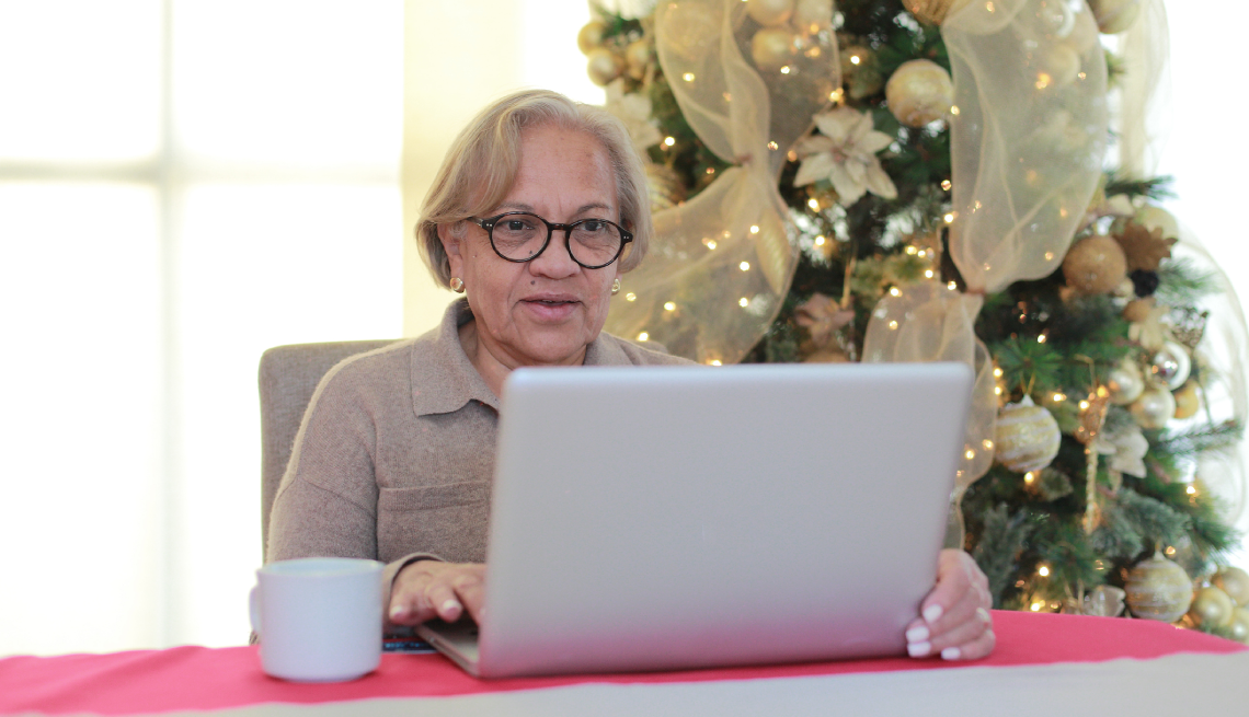 Woman Holiday Gaming