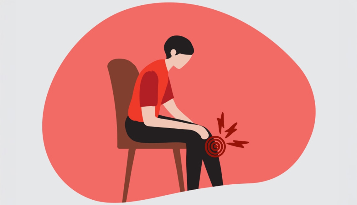 Adult with knee pain