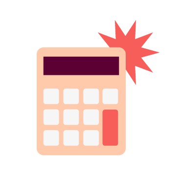 calculator with starburst